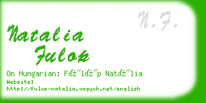 natalia fulop business card